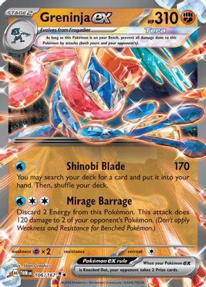 Greninja ex 106/167 - Double Rare-Kantocards