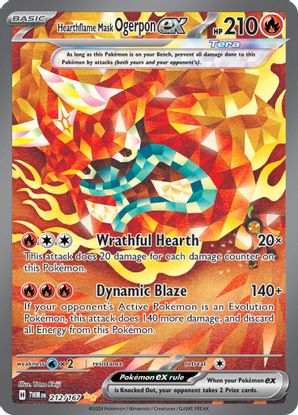 Hearthflame Mask Ogerpon ex - 212/167  Special Illustration Rare (ESPAÑOL)