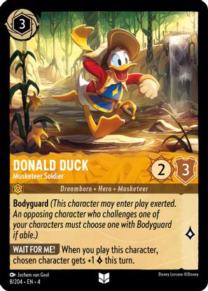 Donald Duck - Musketeer Soldier  8/204 - Uncommon
