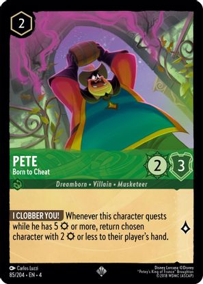 Pete - Born to Cheat 85/204 - Super Rare - Cold Foil-Kantocards