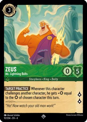 Zeus - Mr. Lightning Bolts 92/204 - Super Rare - Cold Foil-Kantocards