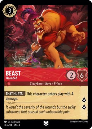 Beast - Wounded  103/204 - Uncommon - Cold Foil