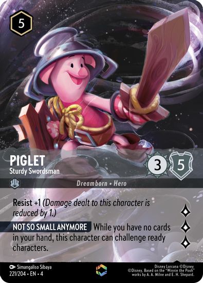 Piglet - Sturdy Swordsman (Enchanted) 221/204-Kantocards