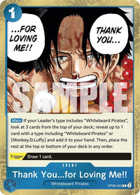 Thank You...for Loving Me!! OP08-053 Rare-Kantocards