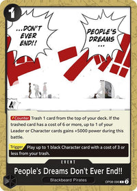 People's Dreams Don't Ever End!! OP08-096 Common-Kantocards