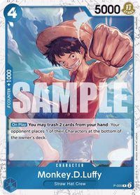 Monkey.D.Luffy - P-055 - Pirate Flag Foil - Promo-Kantocards