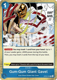Gum-Gum Giant Gavel - OP03-055 - Pirate Flag Foil - Common-Kantocards