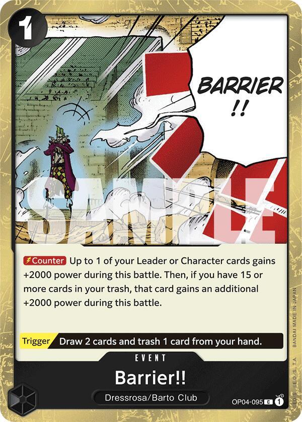 Barrier!! - OP04-095 - Pirate Flag Foil - Common