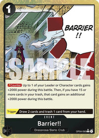 Barrier!! - OP04-095 - Textured Foil - Common-Kantocards