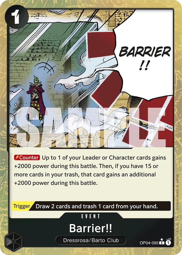 Barrier!! - OP04-095 - Textured Foil - Common-Kantocards