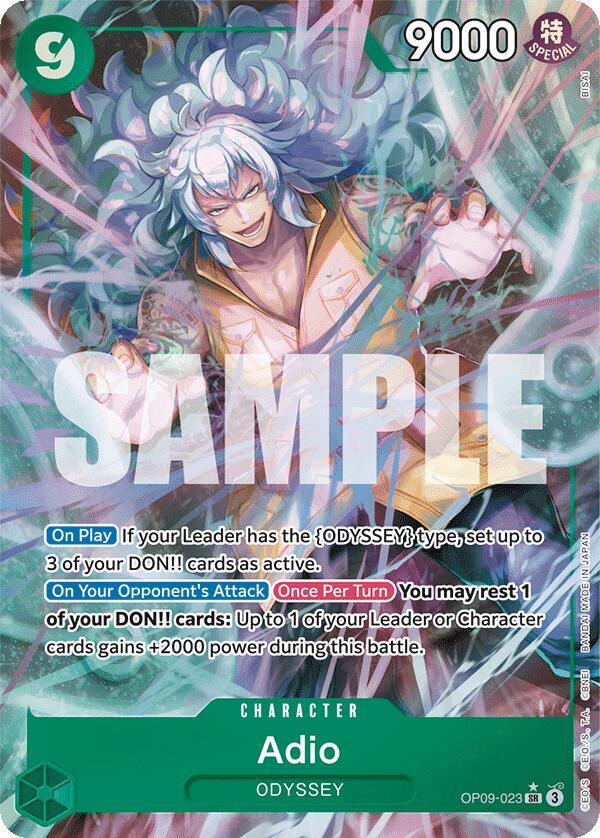 Adio - OP09-023 - Super Parallel - Super Rare-Kantocards