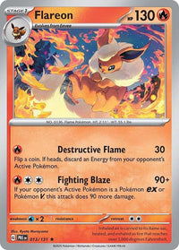 Flareon 013/131 - Rare - Holo-Kantocards