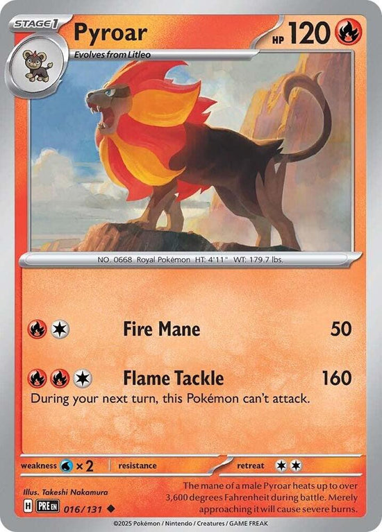 Pyroar  016/131 - Uncommon - Reverse Holo