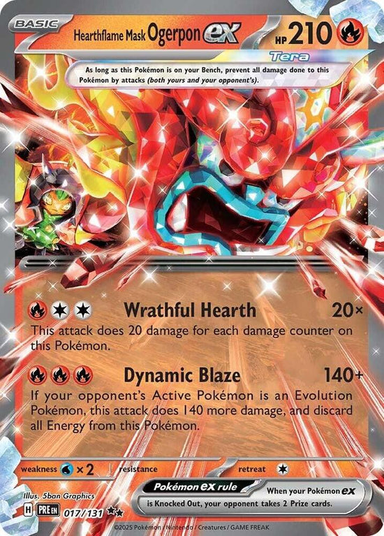 Hearthflame Mask Ogerpon ex 017/131 - Double Rare -