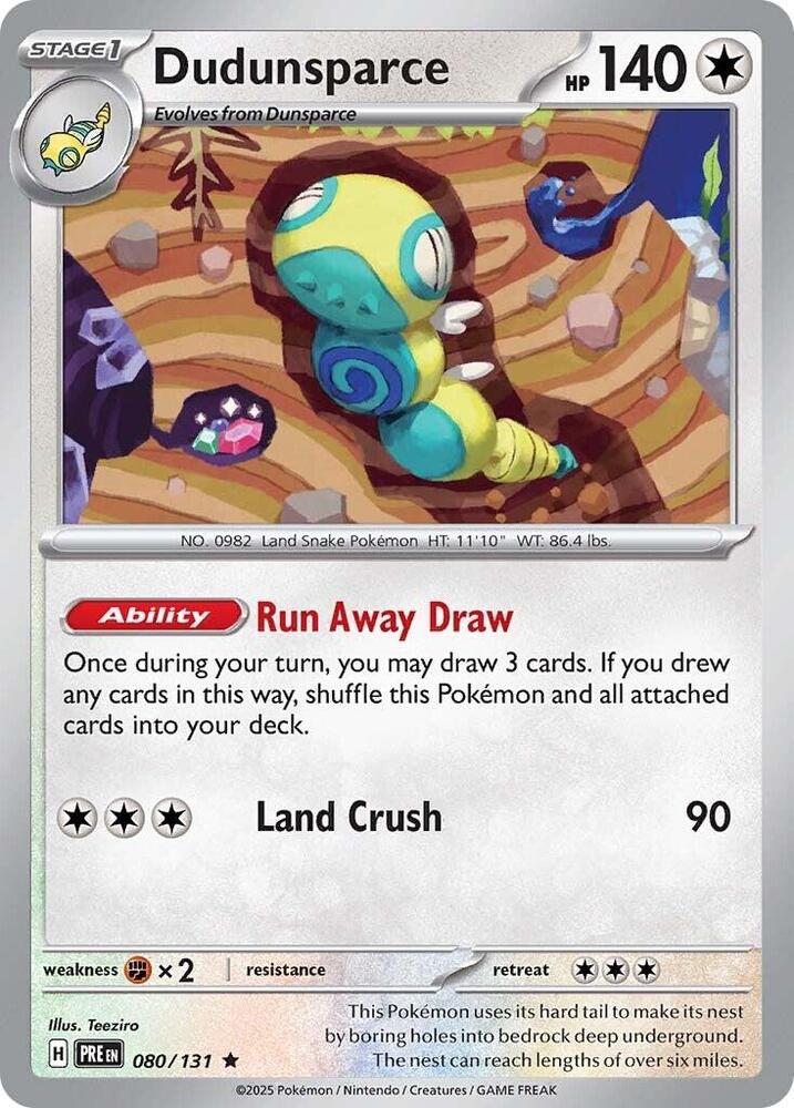 Dudunsparce  080/131 - Rare - Holo