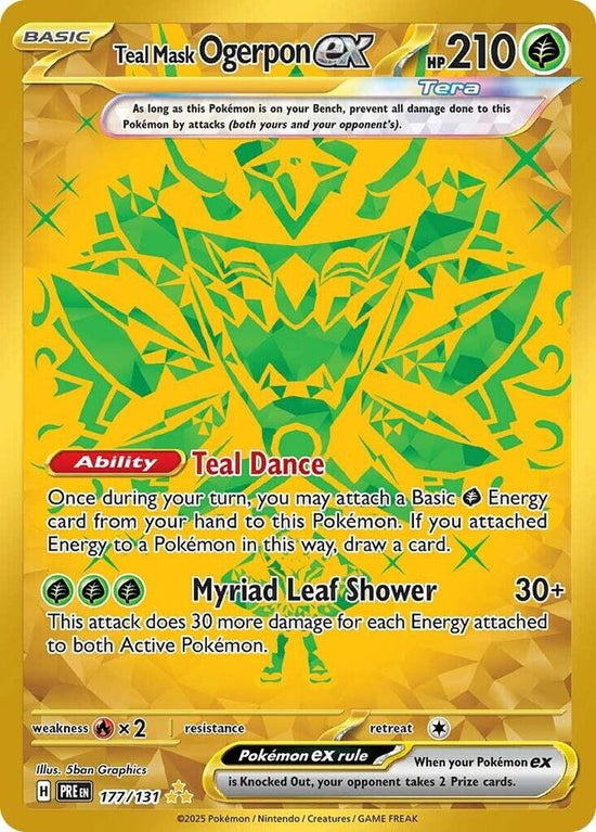 Teal Mask Ogerpon ex 177/131 - Hyper Rare - (ESPAÑOL)