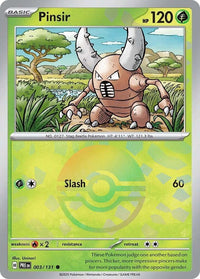 Pinsir 003/131 - Common - Holo (Poke Ball Pattern)-Kantocards