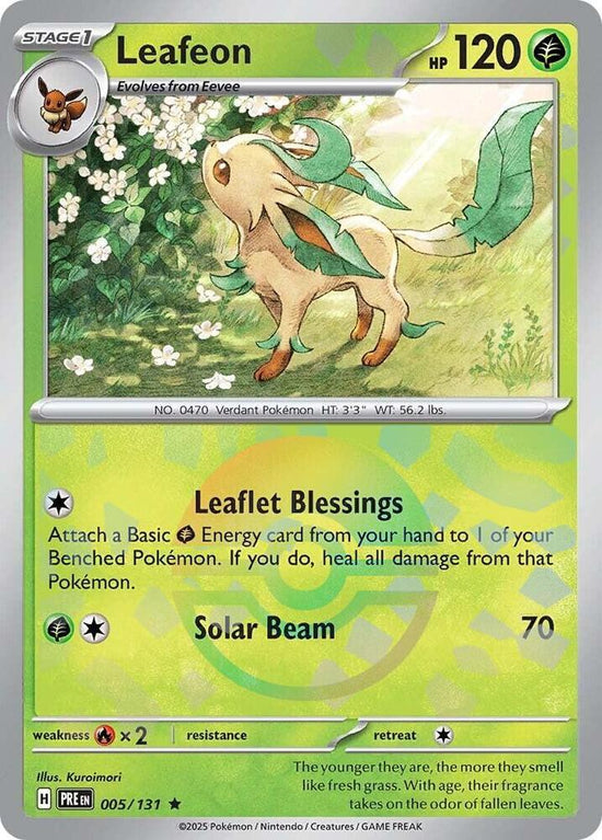 Leafeon 005/131 - Rare - Holo (Poke Ball Pattern)