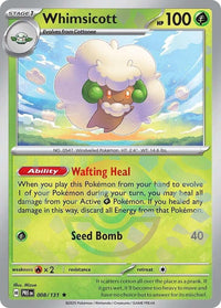 Whimsicott 008/131 - Rare - Holo (Poke Ball Pattern)-Kantocards