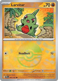 Larvitar 047/131 - Common - Holo (Poke Ball Pattern)-Kantocards