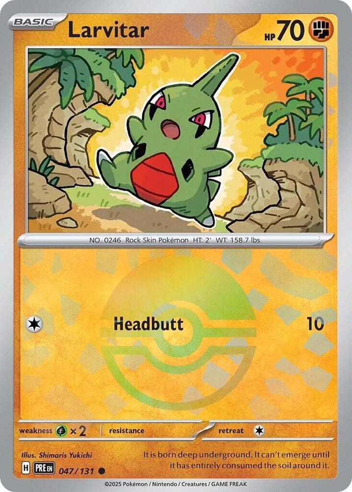 Larvitar 047/131 - Common - Holo (Poke Ball Pattern)