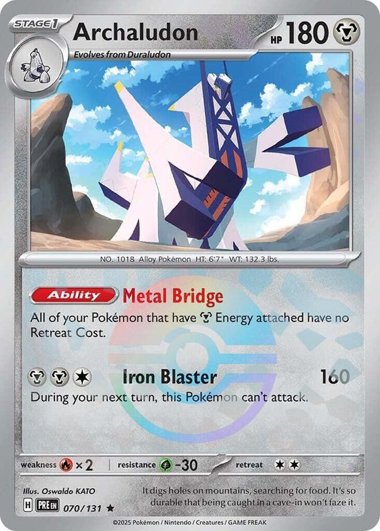 Archaludon 070/131 - Rare - Holo (Poke Ball Pattern) ESPAÑOL