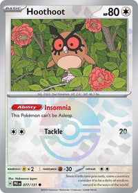 Hoothoot 077/131 - Common - Holo (Poke Ball Pattern)-Kantocards