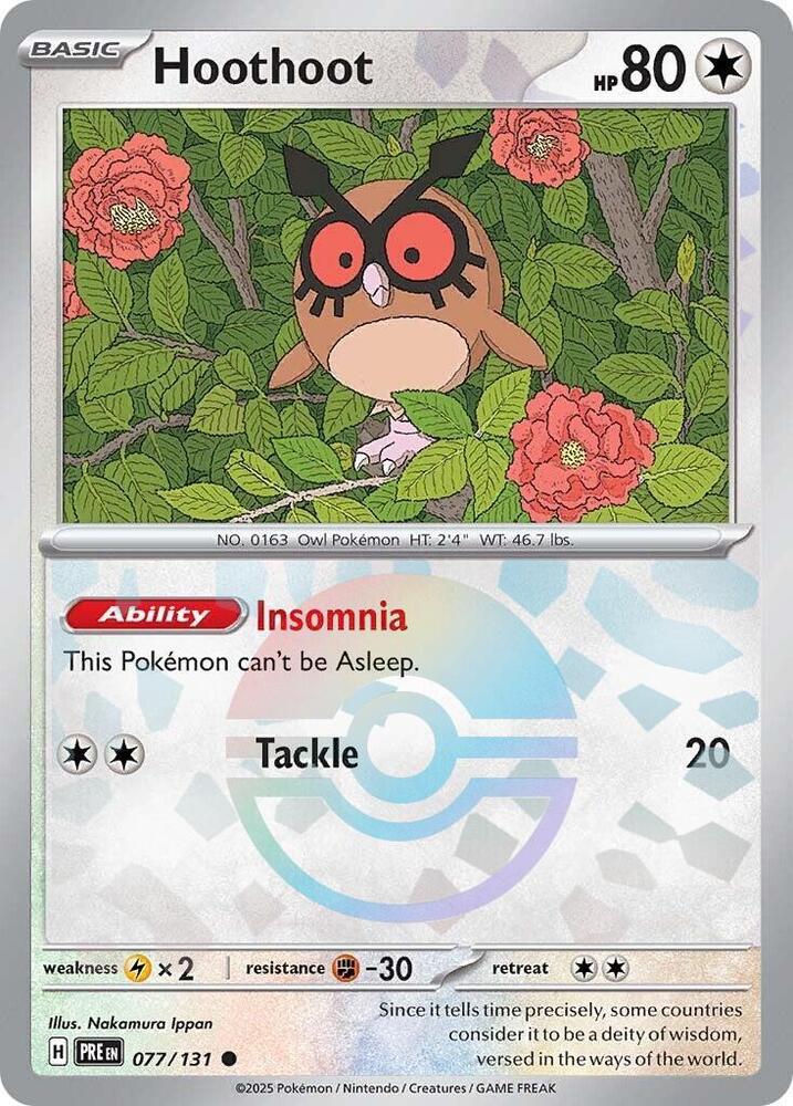 Hoothoot 077/131 - Common - Holo (Poke Ball Pattern)