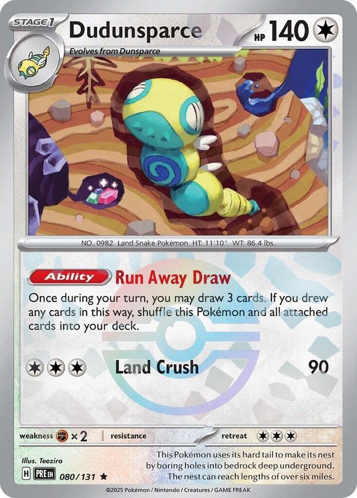 Dudunsparce 080/131 - Rare - Holo (Poke Ball Pattern)
