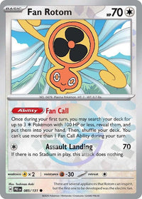 Fan Rotom 085/131 - Common - Holo (Poke Ball Pattern)-Kantocards