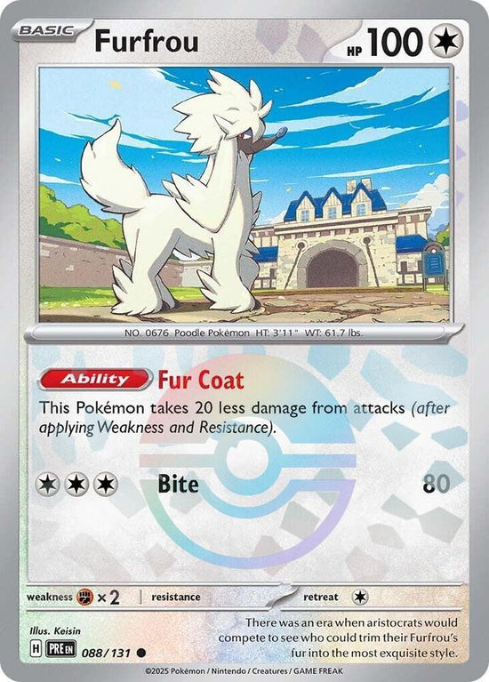 Furfrou 088/131 - Common - Holo (Poke Ball Pattern) ESPAÑOL