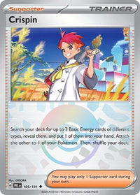 Crispin 105/131 - Uncommon - Holo (Poke Ball Pattern)-Kantocards