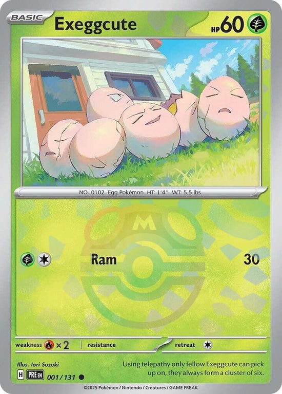 Exeggcute 001/131 - Common - Holo (Master Ball Pattern)
