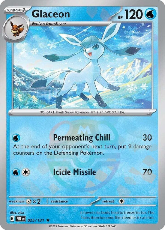 Glaceon 025/131 - Rare - Holo (Master Ball Pattern)
