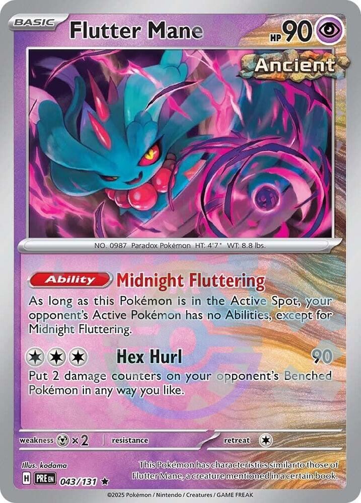 Flutter Mane 043/131 - Rare - Holo (Master Ball Pattern)
