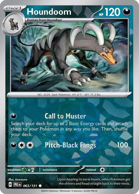 Houndoom 063/131 - Common - Holo (Master Ball Pattern) (Español)