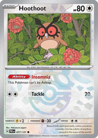 Hoothoot 077/131 - Common - Holo (Master Ball Pattern)-Kantocards
