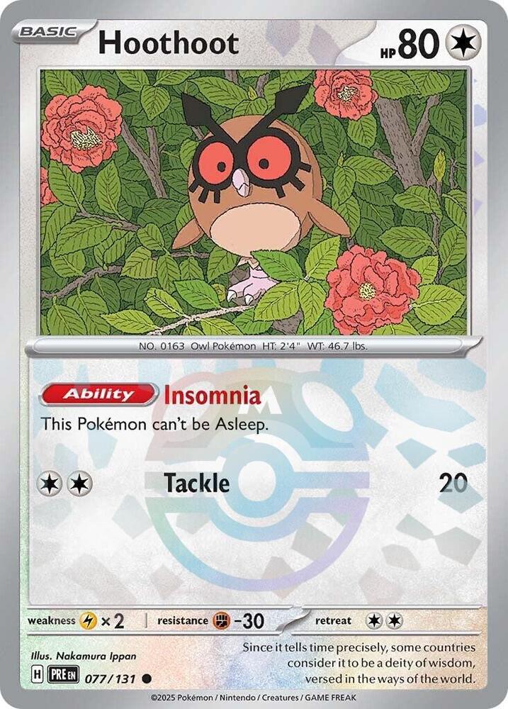 Hoothoot 077/131 - Common - Holo (Master Ball Pattern) ESPAÑOL