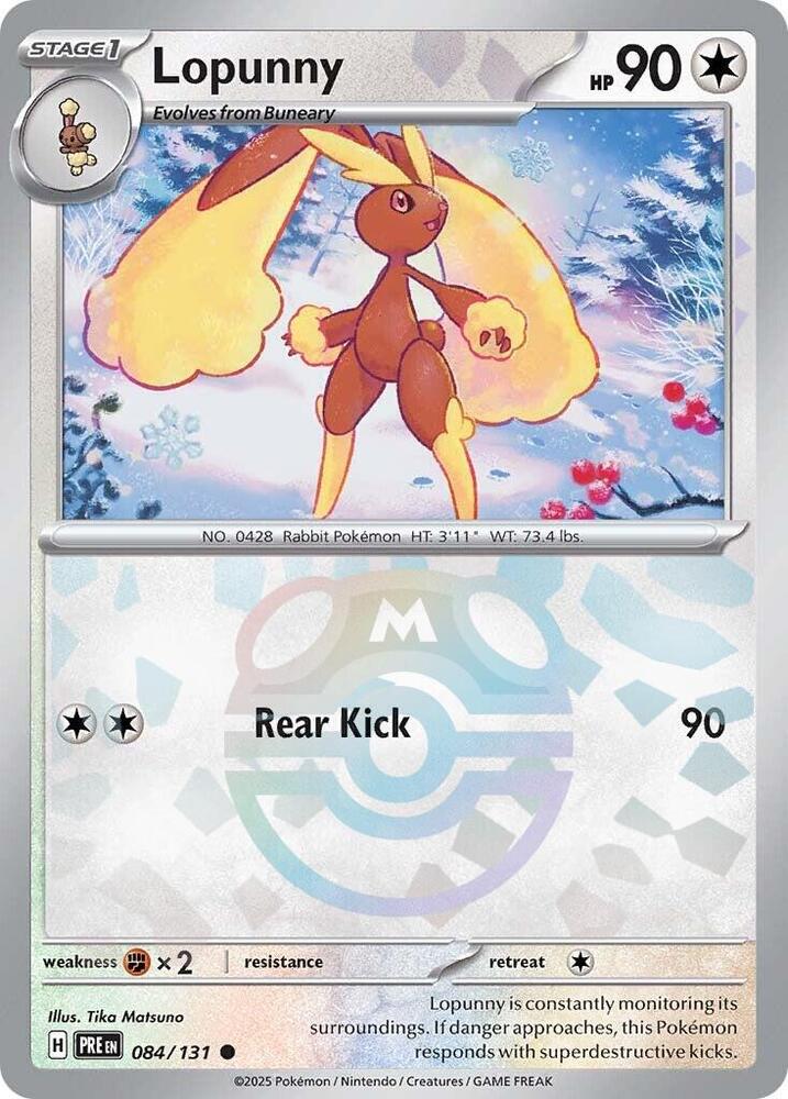 Lopunny 084/131 - Common - Holo (Master Ball Pattern)