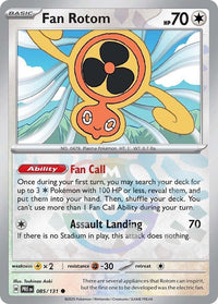 Fan Rotom 085/131 - Common - Holo (Master Ball Pattern)-Kantocards