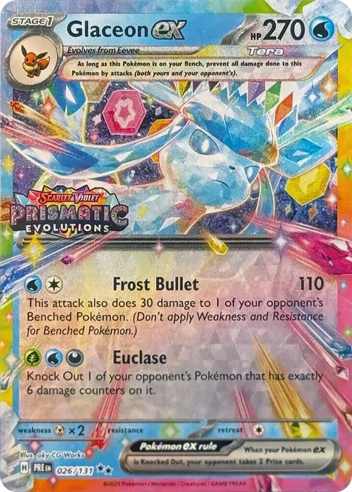 Glaceon ex 026/131 - (Prismatic Evolutions Stamp)
