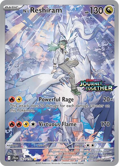 N's Reshiram 167/159 - (Journey Together Stamped)