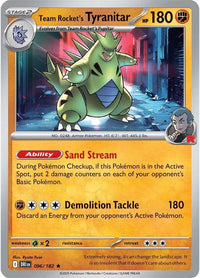 Team Rocket's Tyranitar 096/182 - Rare - (Destined Rivals Stamped)