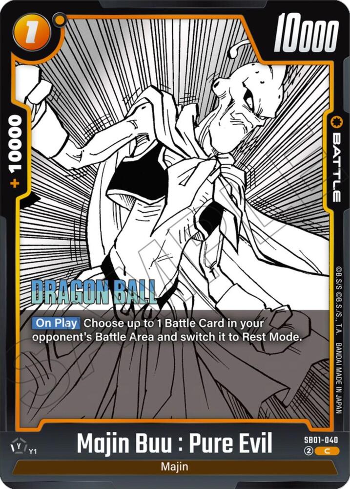 Majin Buu : Pure Evil - SB01-040 - Manga Booster 01 - Dragon Ball Super: Fusion World
