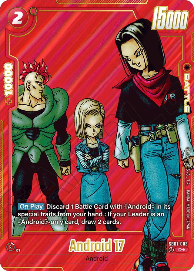 Android 17 - SB01-003 (Alternate Art) - Manga Booster 01 - Dragon Ball Super: Fusion World