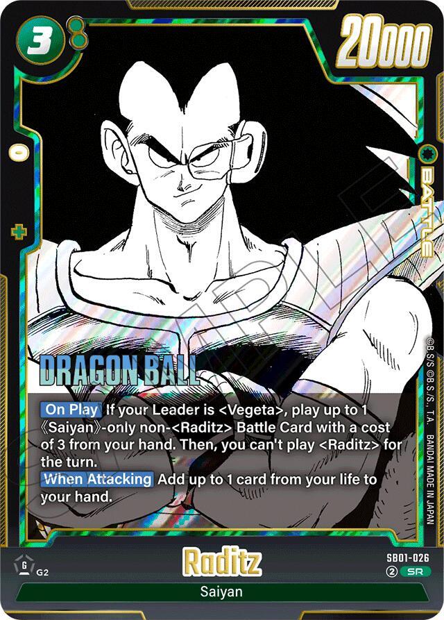 Raditz - SB01-026 - Manga Booster 01 - Dragon Ball Super: Fusion World