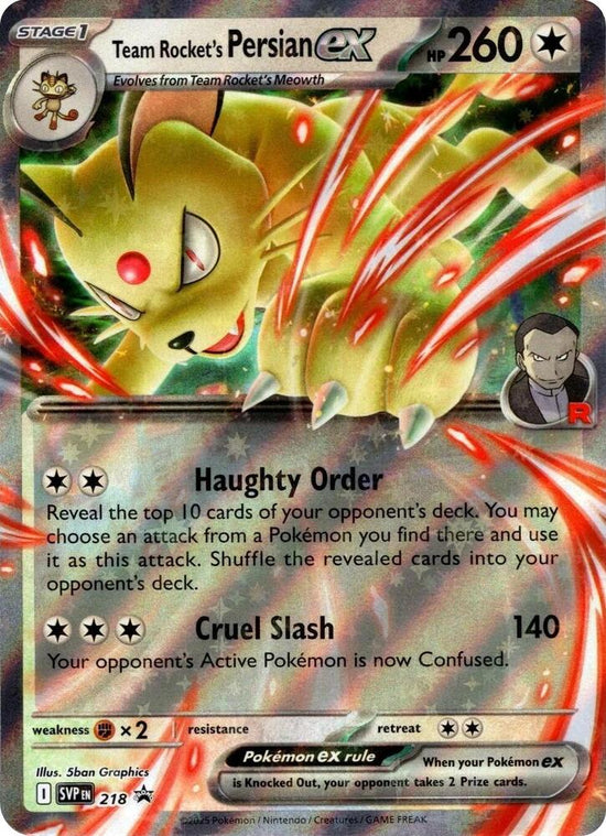 Team Rocket's Persian ex - svp 218
