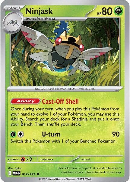 Ninjask 017/132 - Uncommon - Reverse Holo