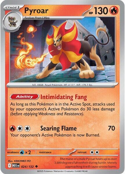 Pyroar  024/132 - Uncommon - Reverse Holo