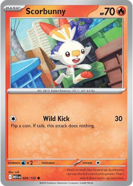 Scorbunny  026/132 - Common - Reverse Holo